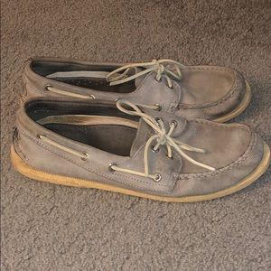 Gray Sperry Top Siders